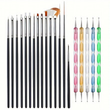 20pcs set Acrylic Nail Art Phototherapy Pens Drill Pens Nail Painting Brushes For Professional Salon Home DIY Manicure Tools Set