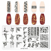 1 Pcs Nail Art Stamping Plate Heart Flower Geometry Manicure Templates Nail Stamper Stencils Set Manicure Nail Supplies For Gift Birthday Party