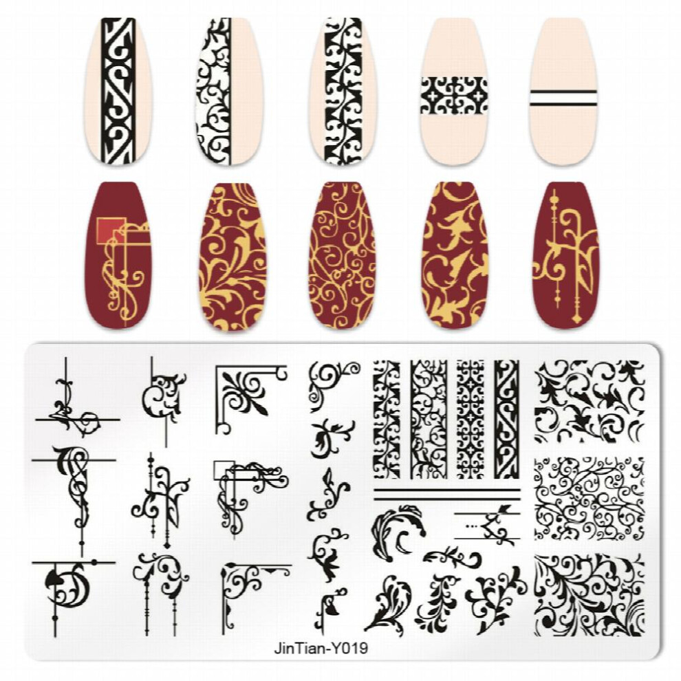1 Pcs Nail Art Stamping Plate Heart Flower Geometry Manicure Templates Nail Stamper Stencils Set Manicure Nail Supplies For Gift Birthday Party
