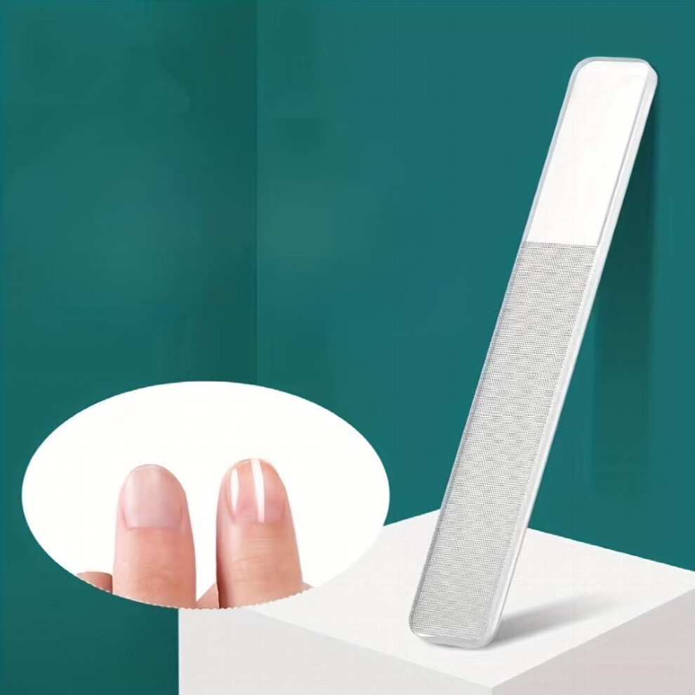 1 8pcs Manicure File Compact Professional Nail Polishing File Set Nano Glass For Nail Salon Home