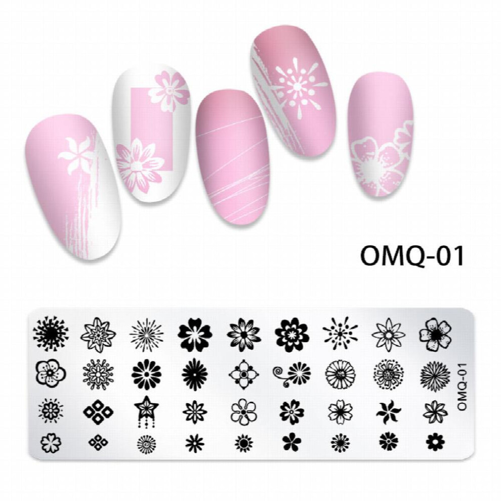 Marble Christmas Halloween Nail Stamping Plates Create Stunning Nail Art Designs with Ease