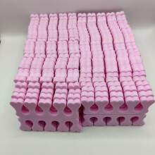 Soft Pink 100pcs Finger Toe Separators Manicure Pedicure Foot Care Compressed Sponge Nail Art Tools Suitable For Men And Women