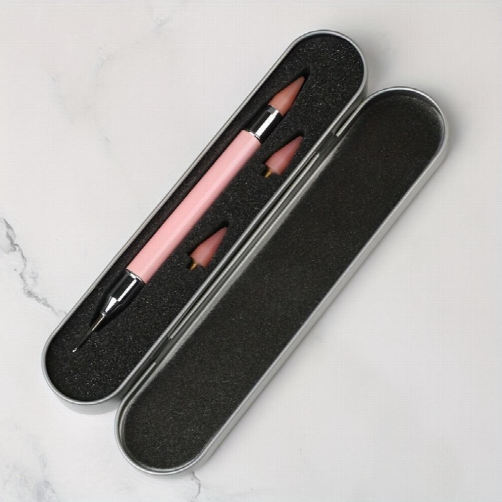 Dual ended Nail Art Dotting Pen Set With 2 Replaced Heads Rhinestone Beads Studs Picker Wax Pencil Nails Art Tools
