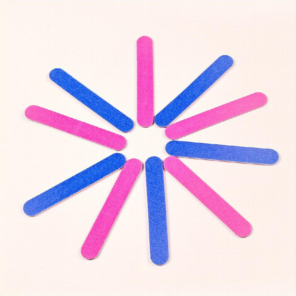 Purple Nail Files Buffers Wood Nail File Mini Double Sided Buffer Sanding Sandpaper Nail Files Disposable Tools