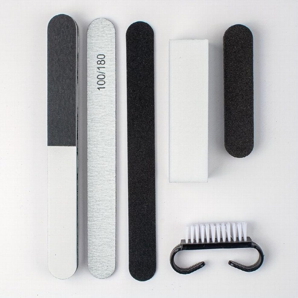 Nail Art Buffer File Block Professional Manicure Tools Kit Nail Files Brush Nail Art Tools Set