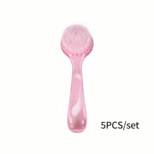 5pcs 12pcs Long Handle Scrubbing Brush With Plastic Dust Cover Round Head Nail Brush Nail Dust Cleaning Brush Round Head Nail Dust Brush Professional