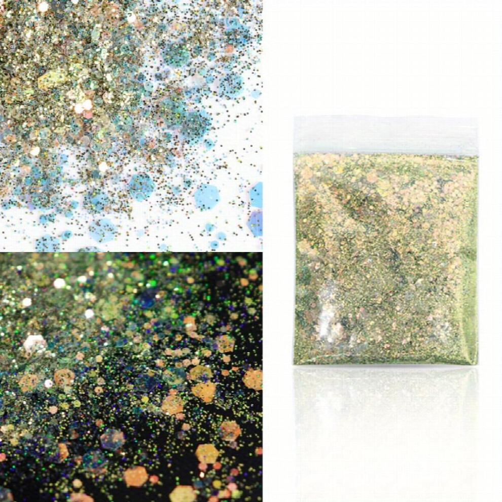 1Bag Hexagon Nail Glitter Sequins Sparkly Chunky Flakes Dust Polish Manicure Nails Art Decorations Accessories