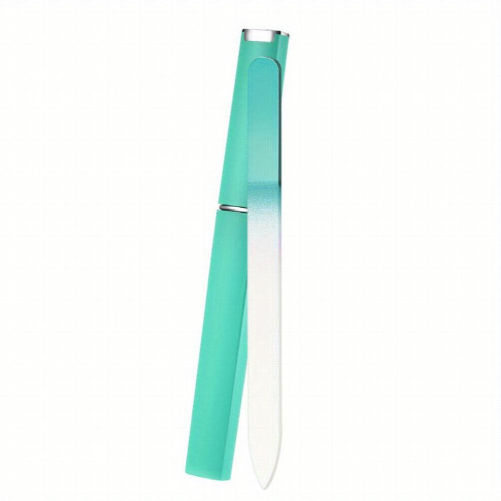 1 pcs Gradient Glass Nail File with Double Sided Etching Professional Nail Care for Women and Men