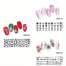 3pcs Nail Art Stamping Templates Set Flower Animal Pattern Nail Art Templates Manicure Stamping Sets Christmas Nail Art Cartoon Nail Art Templates