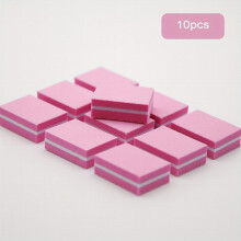 10 Pcs Double sided Mini Nail Buffer Block Colorful Sponge Nail Polish Sanding Buffer Strips Nail File Blocks Manicure Tools