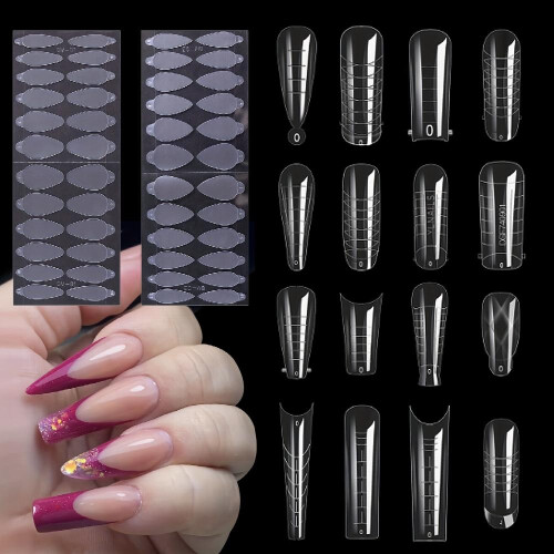 Long Lasting Clear Stiletto Tips for Acrylic Nails Perfect for Almond Shape Extensions 2