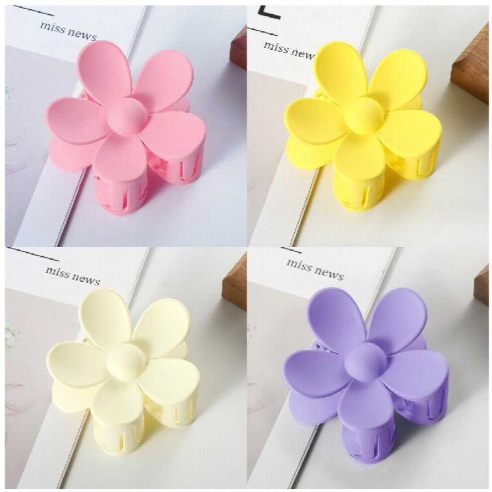 Flower Shaped Hair Claw Clip Candy Hair Claw Nonslip Shark Claw For Ponytail Holder Sweet Hair Clip For Women Girls-image-OPC-PC2HCRV-NEW