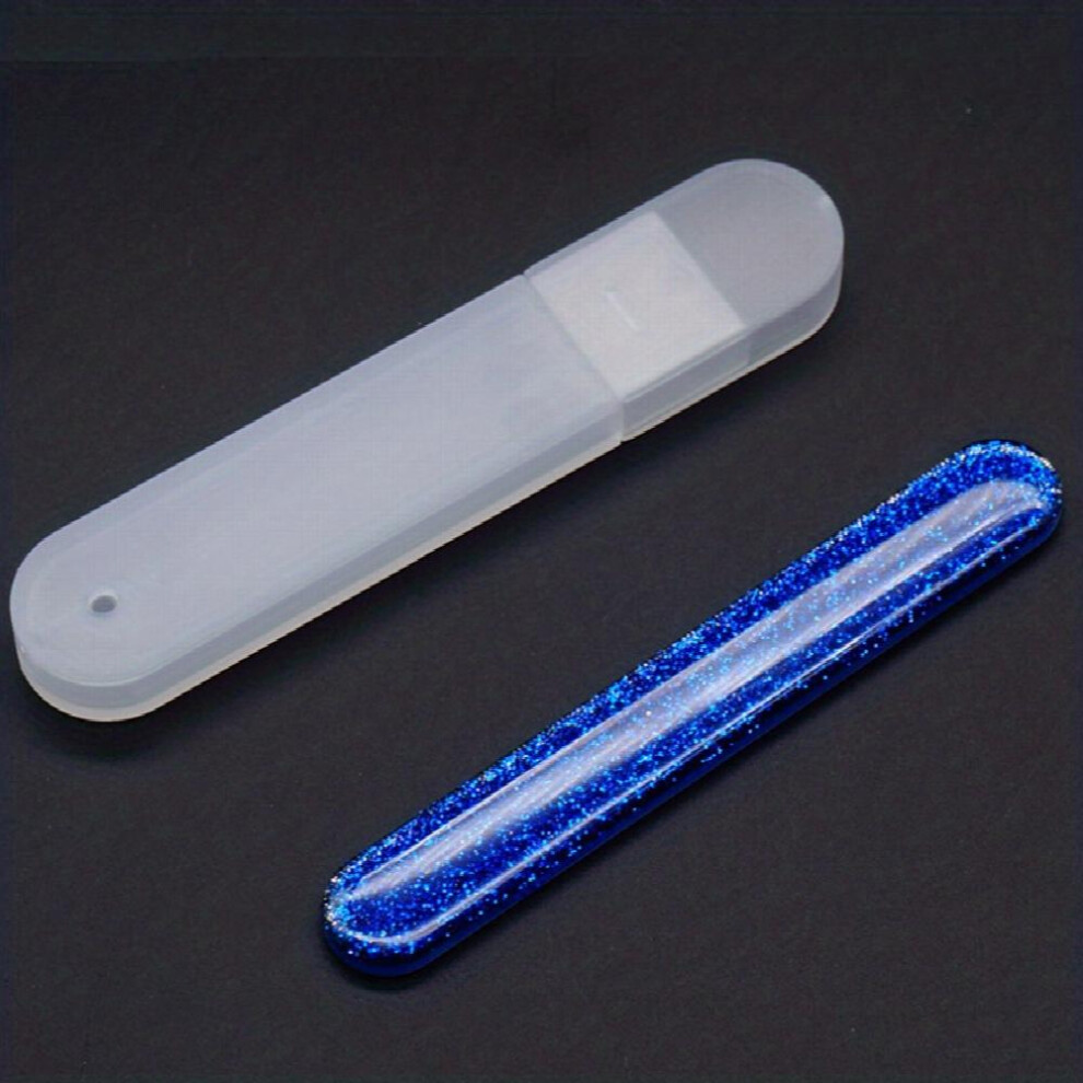 Glitter Glass Nail Files For Natural Nail Professional Glass Fingernail File Portable Nano Glass Nail File Mixed Manicure For Nail Care Polishing Tool