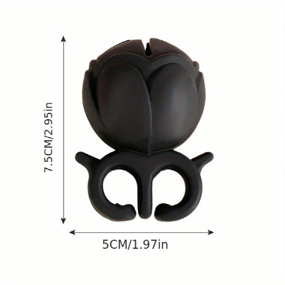 1PC Nail Polish Bottle Display Silicone Round Holder Stand Nail Polish Holder Ring Fingernail Polishing Tool Manicure Random