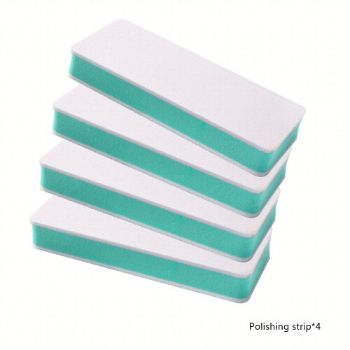 4 Pcs Double Sided Nail Buffer Blocks Sponge Nail Polish Sanding Strips For Manicure Tools