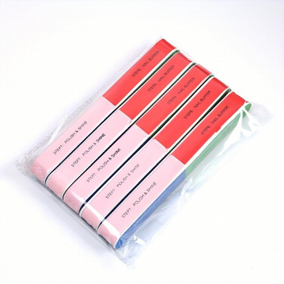 functional Nail Buffer Sanding Block 7 Sides Polisher Files Sponge Professional Manicure Tools For Acrylic Nails Care