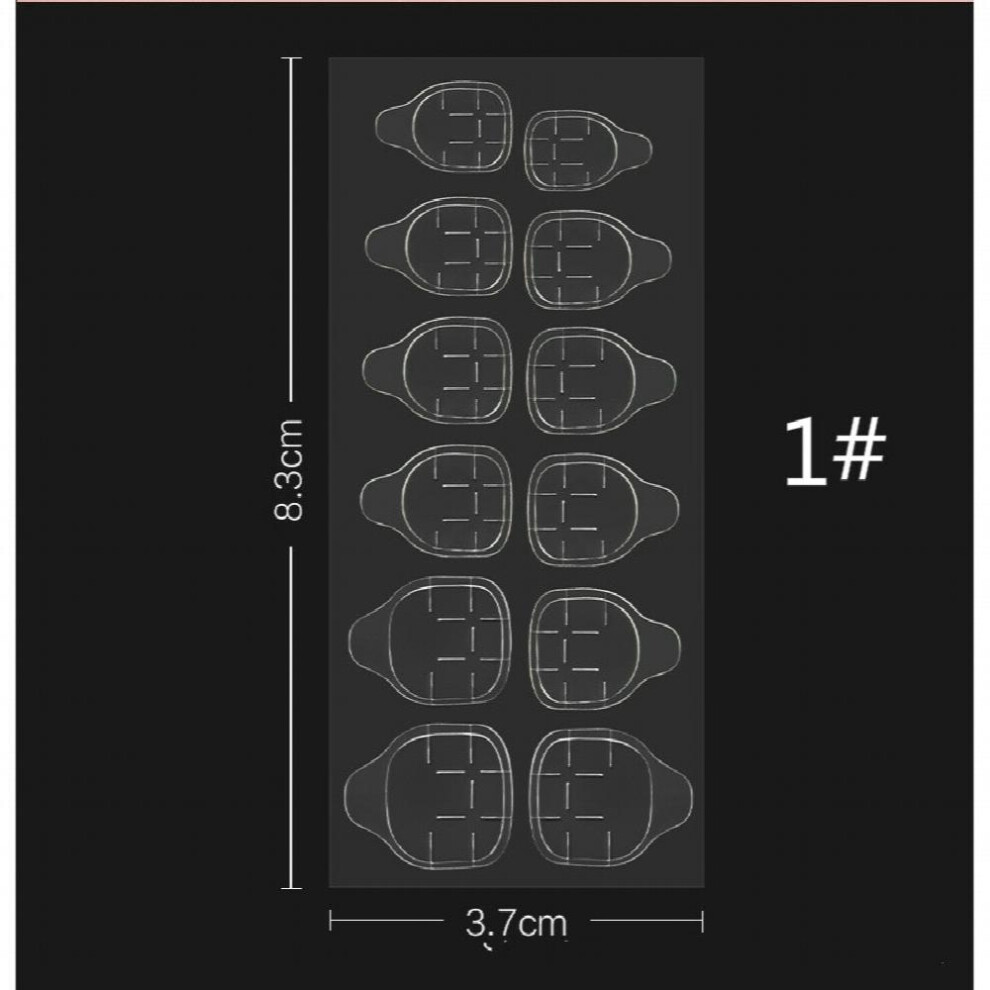 12PCS Nail Glue Stickers Double Side For Press On Nails Stickers Waterproof Breathable False Nail Tips Jelly Adhesive Nail Tabs Glue