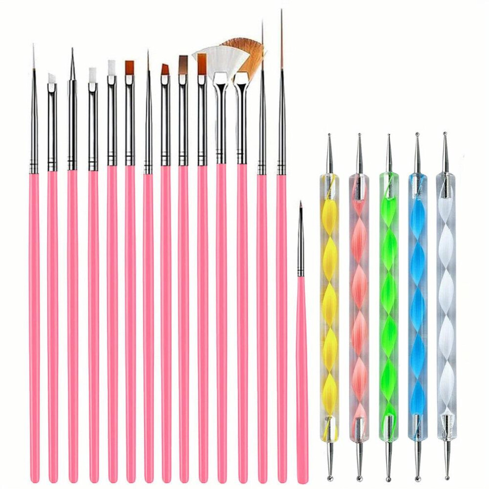 15pcs Nail Art Brushes Nail Art Tool Set Nail Dotting Tools Nail Dust Brush Striping Nail Art Brushes For Long Lines Nail Drawing Pen For Nail