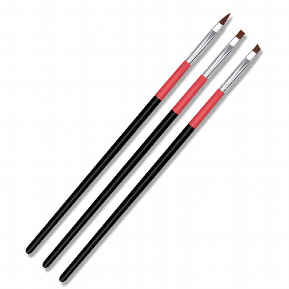 3pcs Nail Art Brushes Set Nail Art Drawing Painting Pen Nial Carving Brush Manicure Tools Set For Home Salon Use