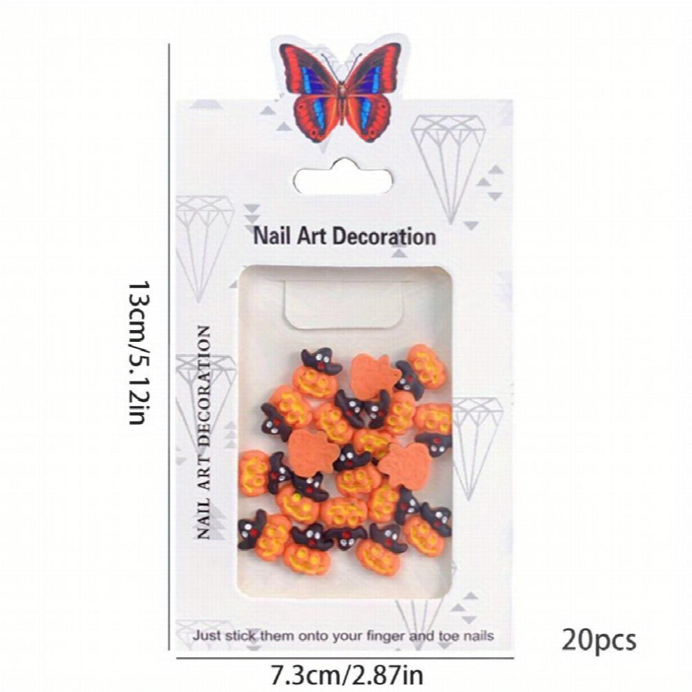 Halloween Nail Art Charms 3D Resin Cartoon Pumpkin Ghost Skull Nail Art Accessories Nail Art Jewelry For DIY Or Nail Salons