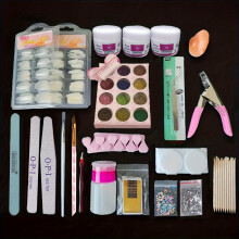 23 In 1 Professional Acrylic Nail Art Kit 12 Glitter Acrylic Powder Clear Pink Acrylic Powder Nails Extension And Manicure Tools Perfect Gift For Wome