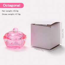 Pink Crystal Cup Nail Enhancement With Cover Glass Crystal Cup Plating Crystal Cup Crystal Cup Manicure Pedicure Nail Art Tool