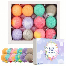 12pcs Foot Bath Bombs Natural Foot Bath Bombs Gift Set With Essential Oils Foot Bath Bombs For Women Men Athletes Relaxing Bath Help Remove Odor