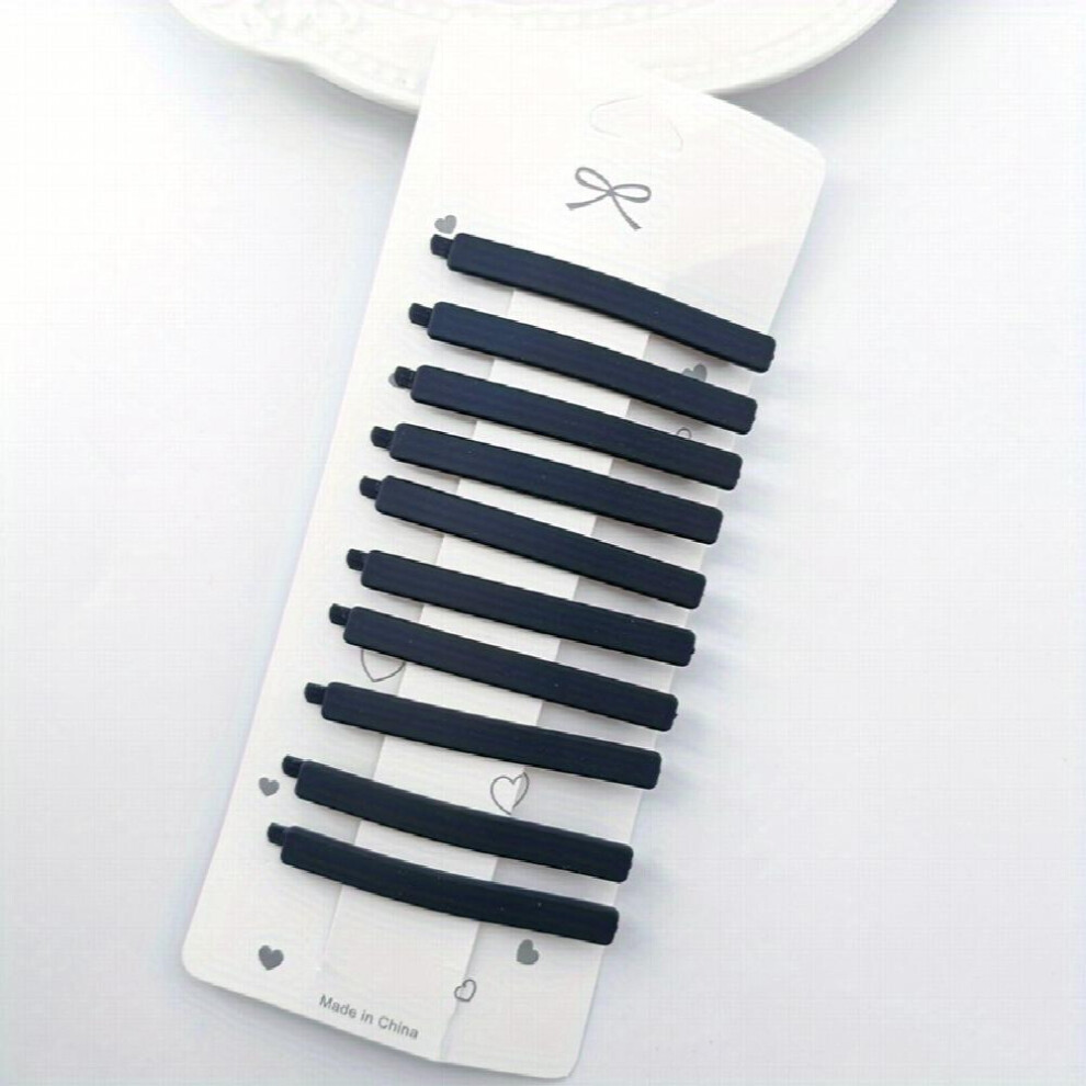 10pcs 6 Straight Clips Hair Clips Solid Style Hair Acessories Matte Side Clip For Women Girls-image-OPC-PC2HFGY-NEW