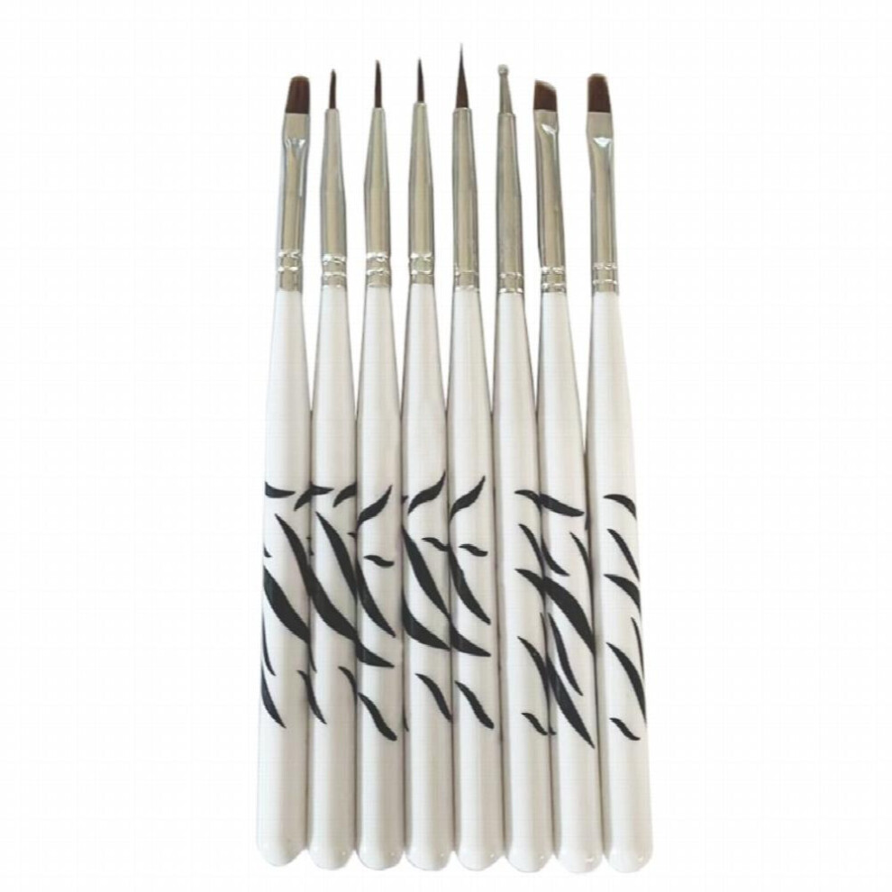 8pcs Nail Art Painting Line Pen Drawing Brushes Pen Set Nail Brush DIY Carving Point Drilling Dotting Pen Nail Tools Manicure Accessories