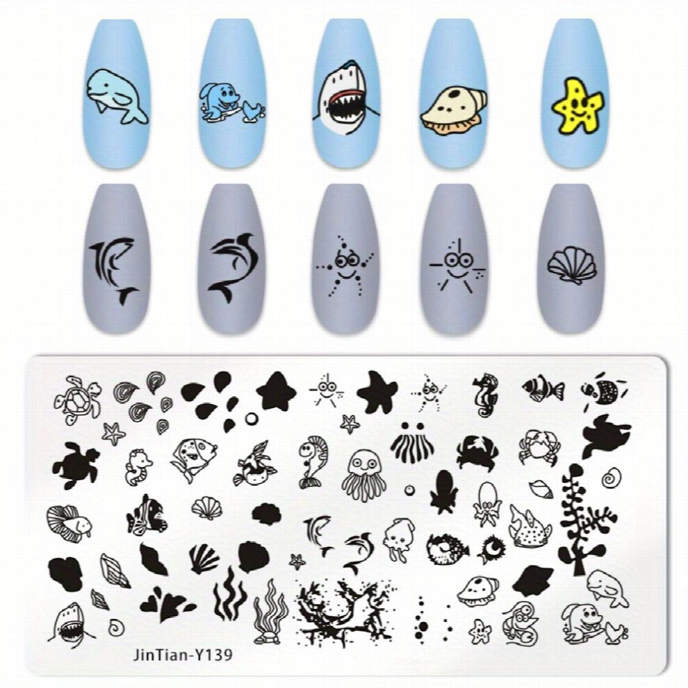 Stainless Steel Nail Stamping Plates Shapes Image Stamp Template Nails Printing Tool Nail Art Decoration Nail Decals Tools