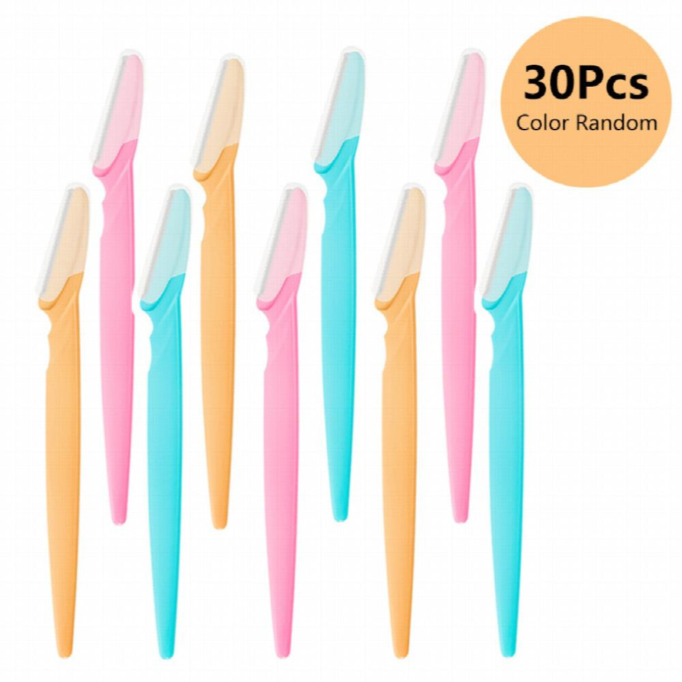 1 15 30Pcs Eyebrow Razors Multipurpose Exfoliating Dermaplaning Tool Face Razor And Eyebrow Shaper For Women Man With Precision Cover
