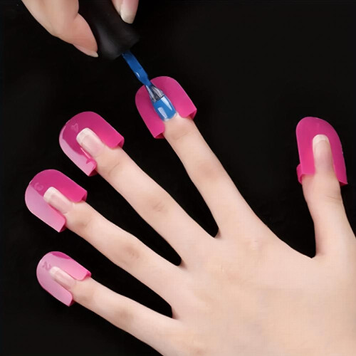 26pcs 10 Sizes U Curve Shape Nail Protector Nail Polish Spill Proof Protector Tools Nail Art Tools 1