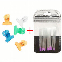 15pcs Acrylic Tips Clips Nail Extension Set 10pcs Fiberglass And 5pcs Nail Pinching Clips Nail Care Tips For Personal Home Use Salon Tool Professional