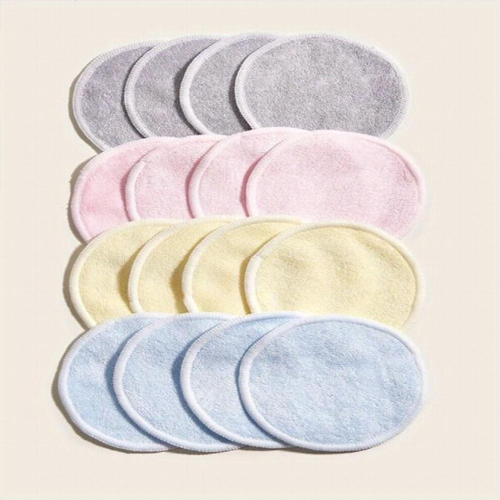 16pcs Natural Bamboo Fiber Makeup Remover Pads Reusable Washable and Gentle on Skin Includes Laundry Bag for Easy Cleaning