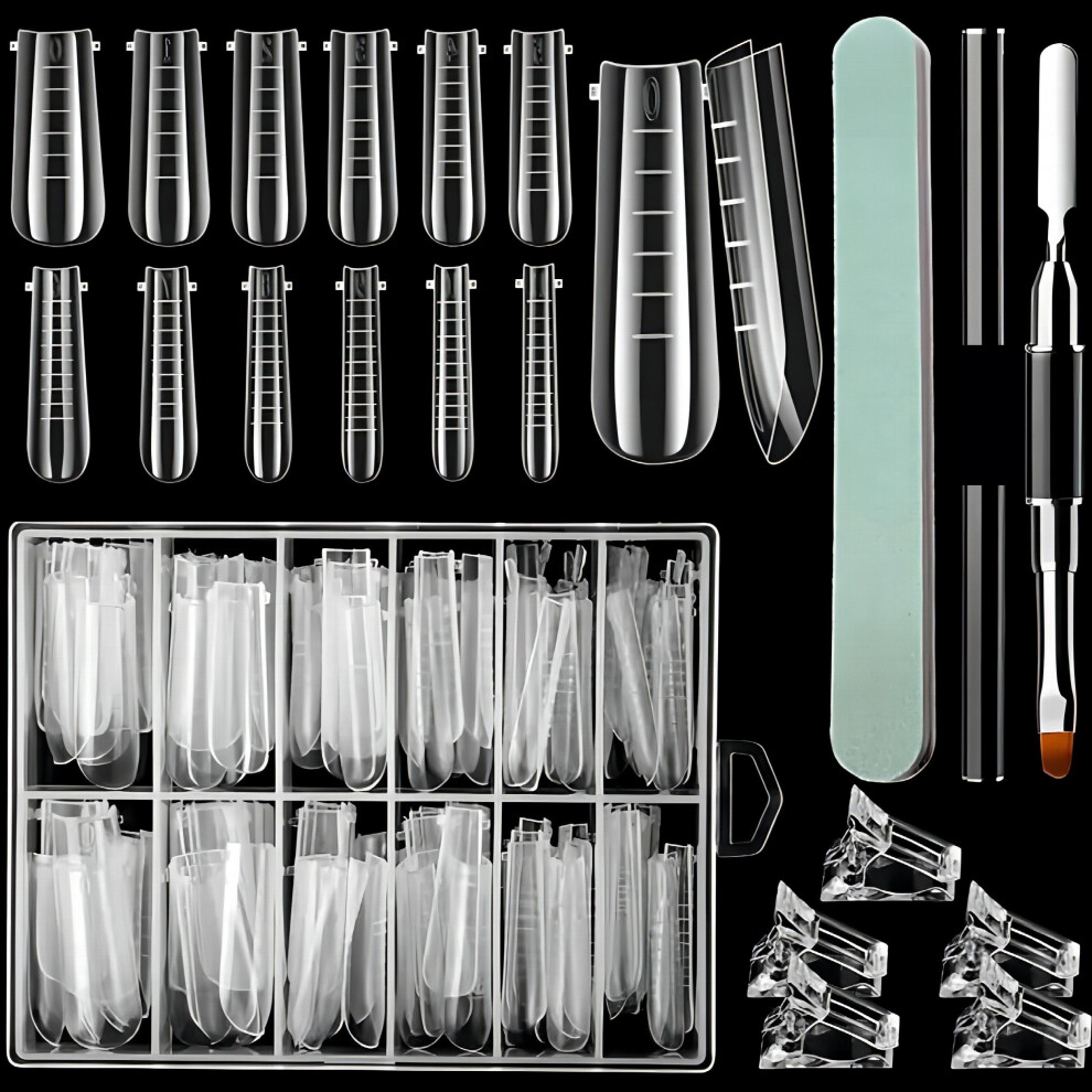 Nail Art Extension Kit Paper Holder Nail Mold Extension Glue Extension Nail Sheet Crystal Nail Mold Double Head Scraping Glue Pen Crystal Clip Sand St
