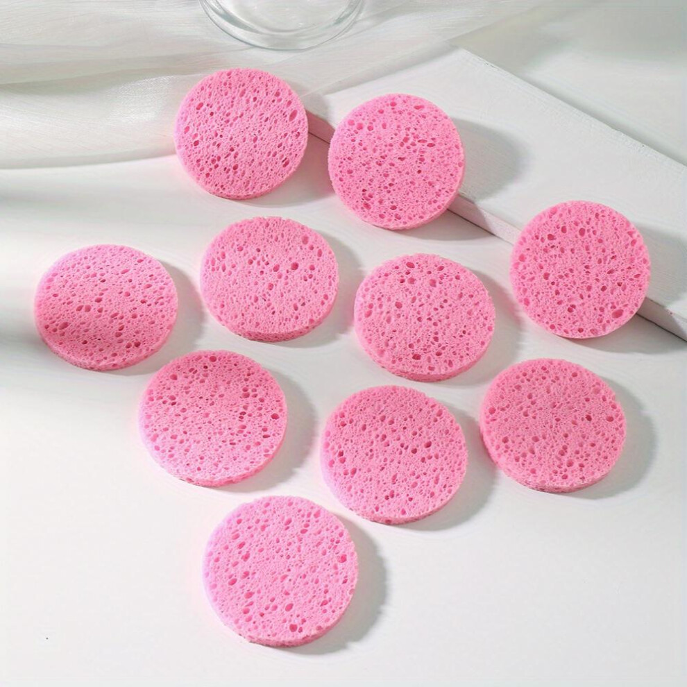 10pcs Gentle Facial Sponge for Daily Cleansing and Exfoliating Reusable Puff Style Round Pads for Removing Dead Skin Dirt and Makeup Purple