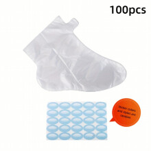 100pcs Disposable Plastic Foot Hand Liners 100 Pcs Anti drying Plastic Foot Hand Cover For Foot Therapy Shop Or DIY At Home