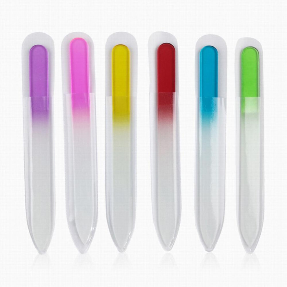 Random Ombre Glass Nail File Manicure Nail Art Polishing Strip Sanding Manicure Tool