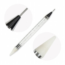 Nail Brushes Dual Ended Silicone Head Nail Art Dotting Pen Crystal Rhinestone Picker Tools Wax Pencil Nails Brush Manicure Pedicure Tools