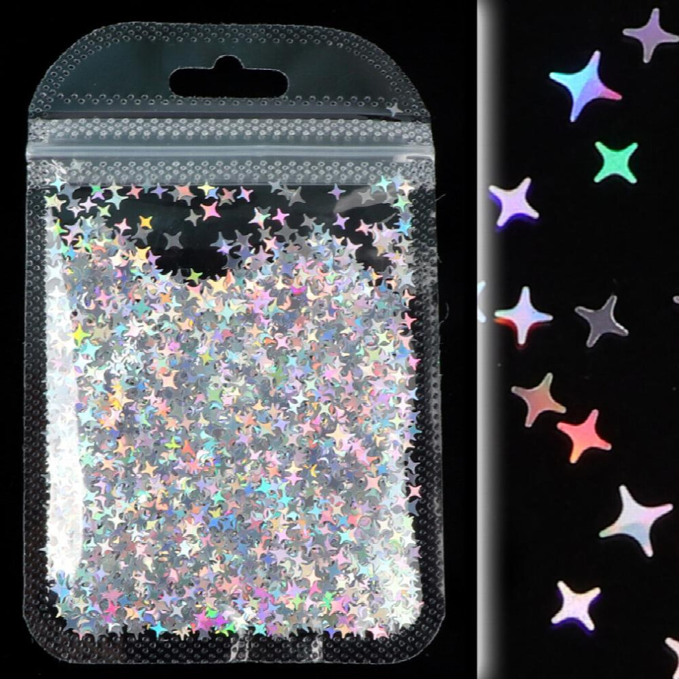 Y2K Star Nail Sequins Holographic Glitter Flakes Nail Art Accessories Sparkly Paillette Decals Nail Supplies Manicure Tools