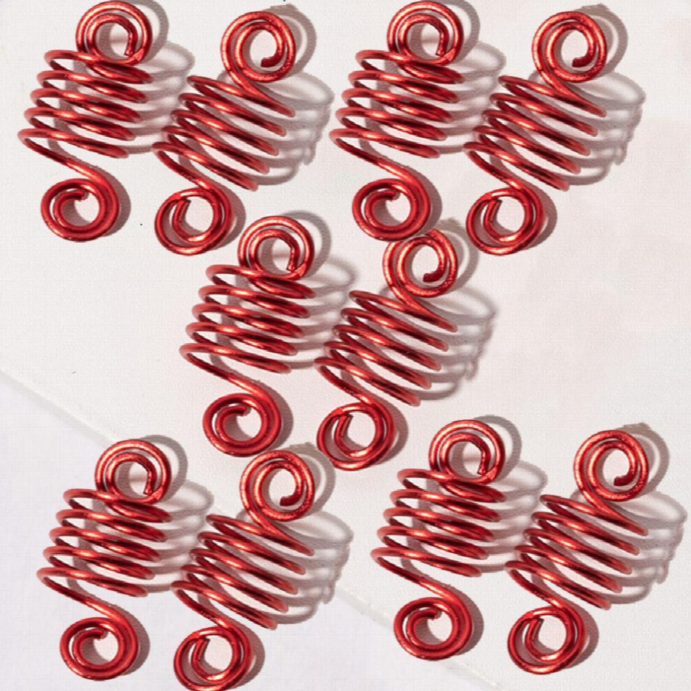Unisex Multicoloured Hair Spiral Braid Braiding Diy Decoration Dreadlock Hair Beads Cuffs Braiding Beard Bead Ponytail Hair Loops