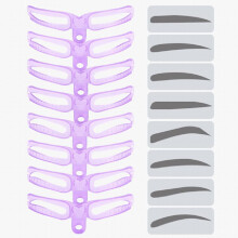 8pcs Eyebrow Stencils Eyebrow Shaping Kit Eyebrow Template 8 Styles Reusable Eyebrow Stencil With Handle