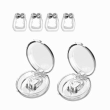 6 pcs Comfortable and Effective Silicone Magnetic Anti Snoring Nose Clip Snore Stopper Devices for Sleep Apnea and Snoring Solution