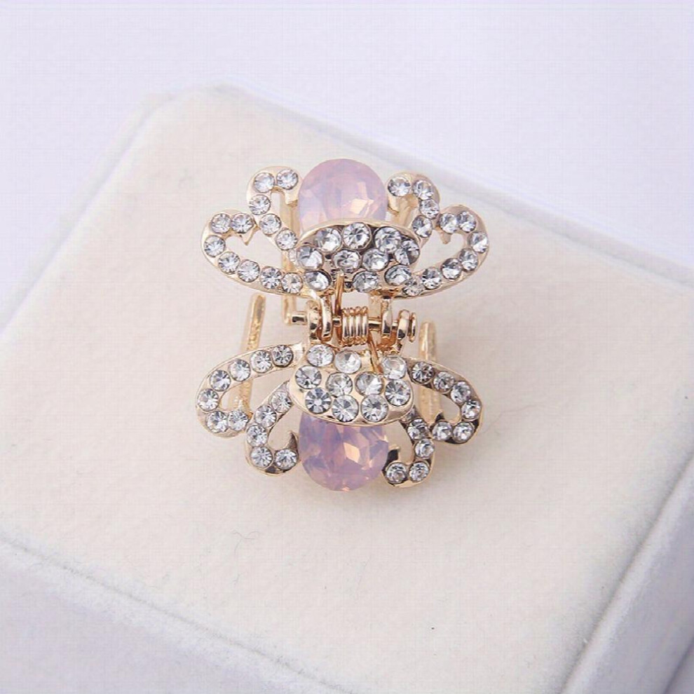 Rhinestone Hair Claw Crystal Head Jewelry Mini Shark Claw Hair Accessories-image-OPC-PC2HRXY-NEW