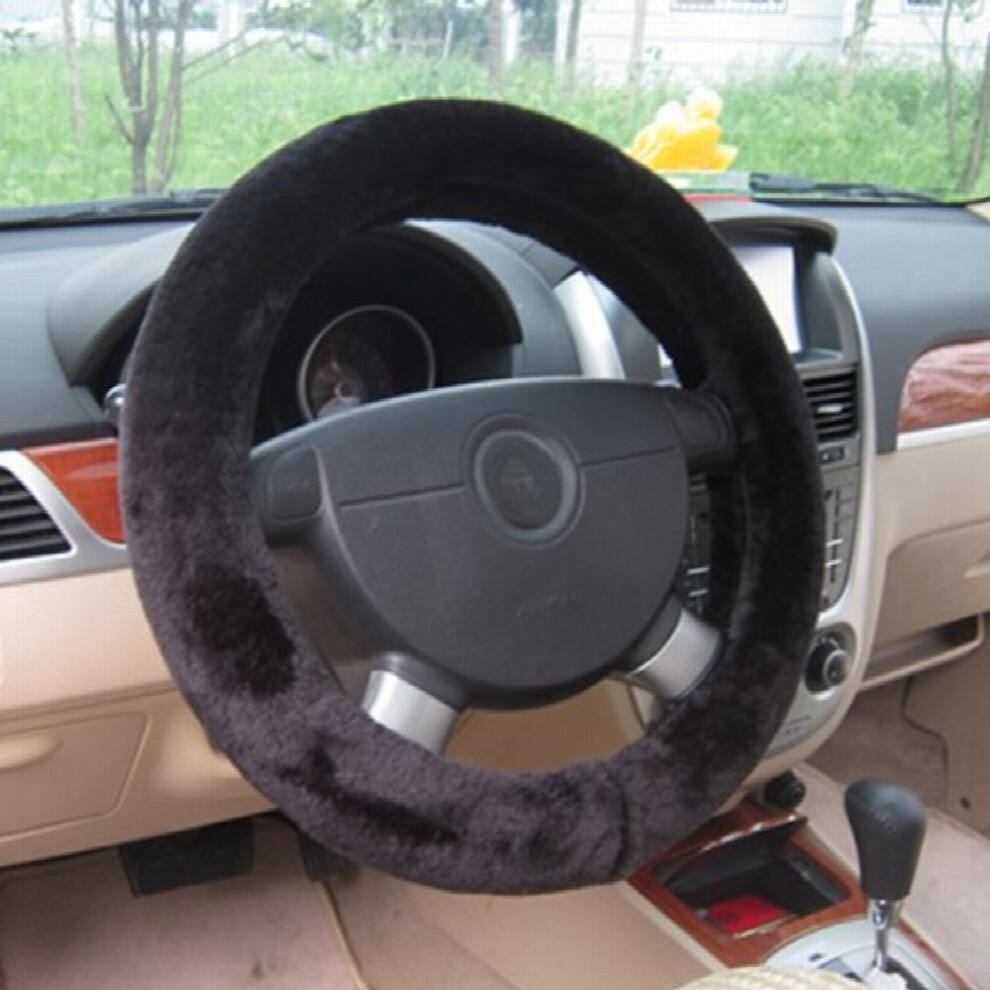 Automotive Accessories Four Seasons Universal Plush Steering Wheel Cover Car Handle Cover Car Decoration Winter Steering Wheel Cover 885677457247