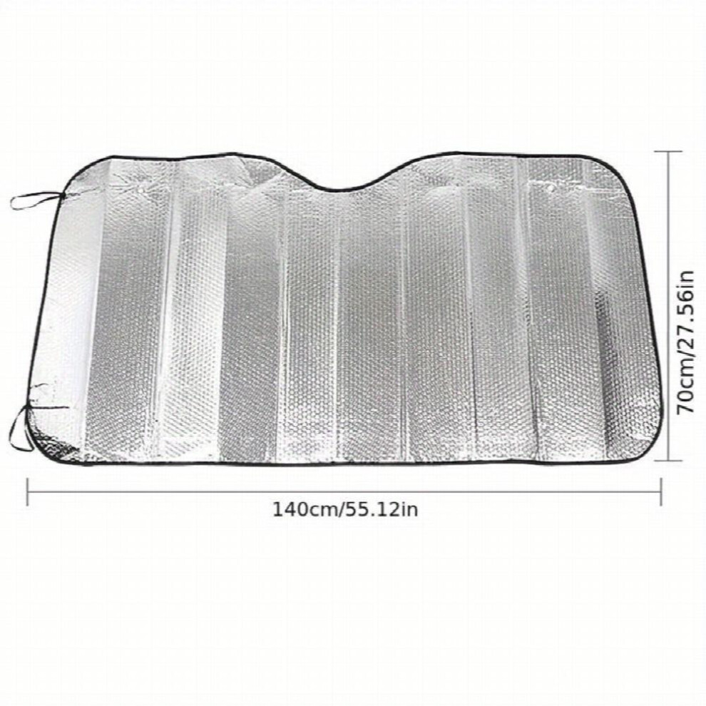 1Pc Universal Front Sunshade For Automobiles With A Windshield For The Front Sunshade And Thermal Insulation For Automobiles Silver 885677458152