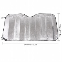 Car Sun Shade Curtain Sunscreen Heat InsulationSun Visor Front Blocking Automatic Retractable Wind Glass Cover Blackout Reflective Visor