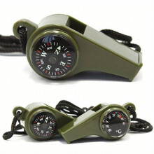 1Pcs Outdoor Whistle Compass Thermometer 7 62 Cm 1 Camping Hiking Accessory Functional Survival Tools Nylon Neck Rope Compass