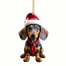1pc Dog Car Pendant Ornament Acrylic Car Rearview Mirror Hanging Decoration Christmas Tree Decorations Car Interior Accessories