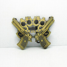 Double Gun Belt Buckle For Men Western Cowboy Punk Hip Hop Belt Buckle Belt Accessories